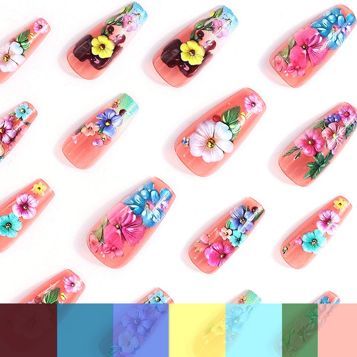 Florale 3D Nagelkunst Set Karnz
