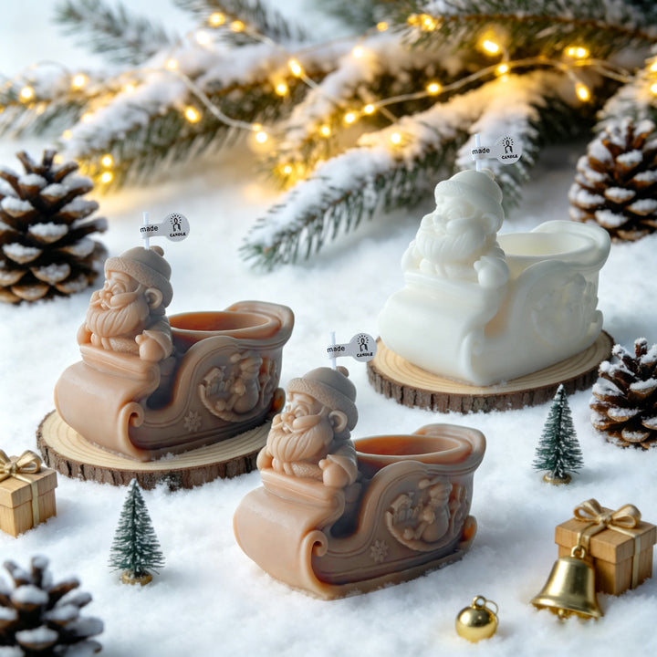 Santa Schlittenförmiger Kerzenhalter