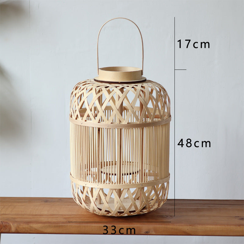 Stilvolle Rattan Laterne Karnz