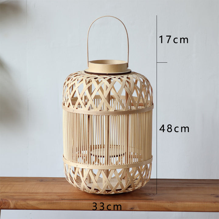 Stilvolle Rattan Laterne Karnz