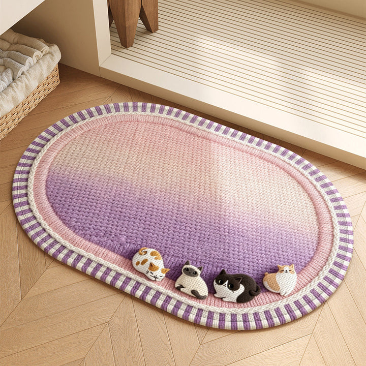 Dekorativer katzenmotivierter Teppich