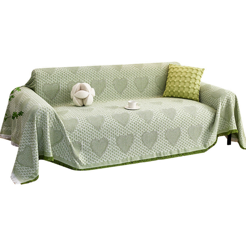 Gemütliche Herzmuster Sofa-Wurfdecke