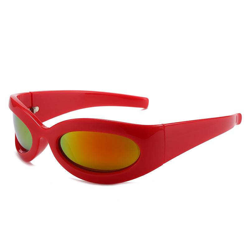 Damen trendige Sportsonnenbrille mit aerodynamischem Design Karnz