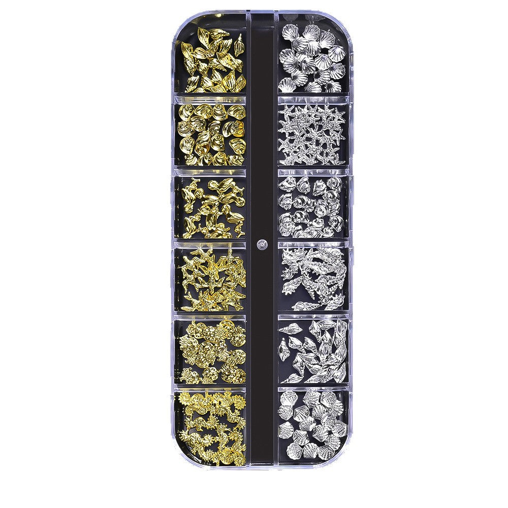 3D vom Meer inspirierte Nagelkunst Charms