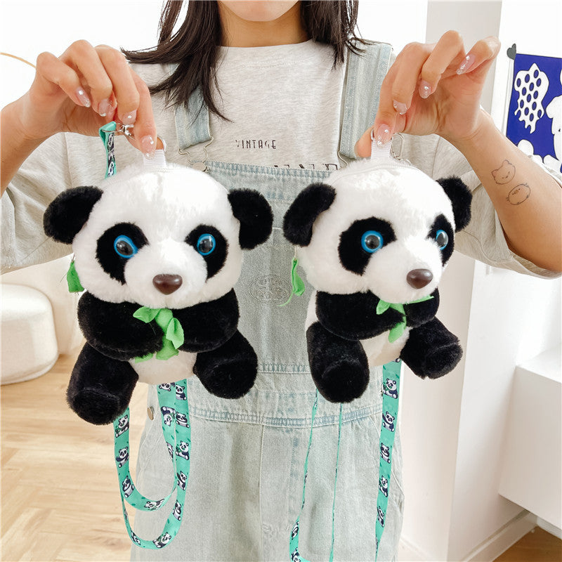 Plüsch-Panda-Themen-Schlüsselanhänger