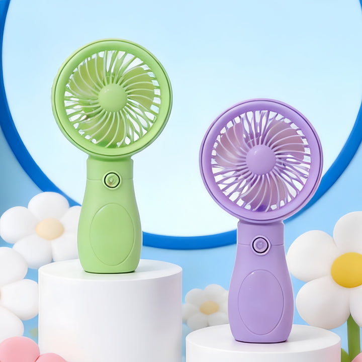 Damen Tragbarer Mini Handventilator mit wiederaufladbarem USB-Anschluss Karnz