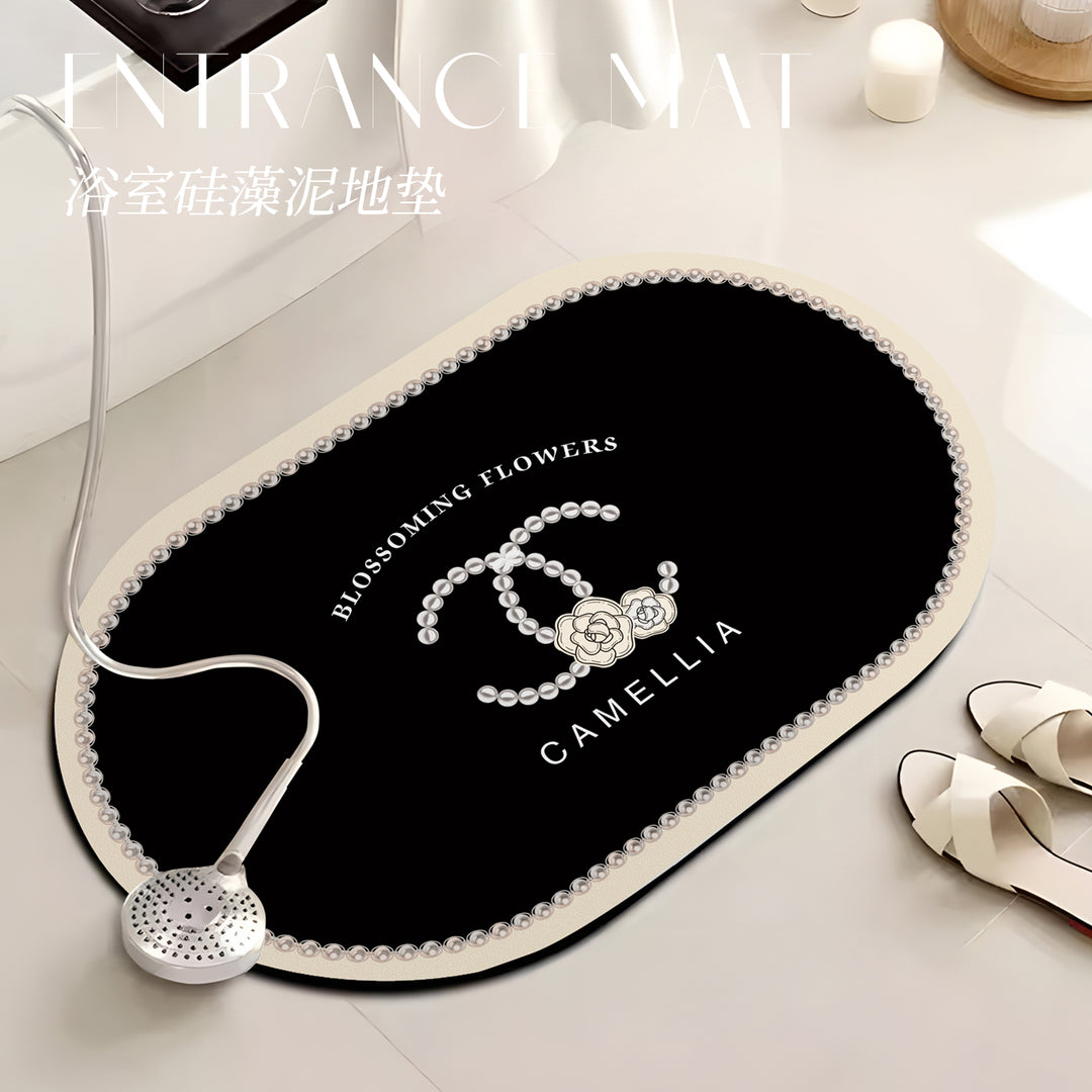 Elegante ovale dekorative Bodenmatte