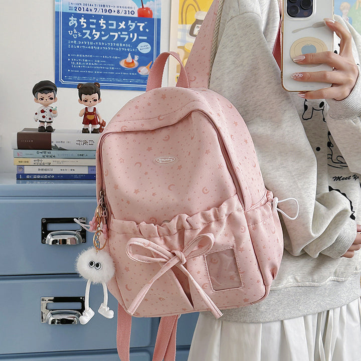 Sternenmuster Rucksack mit Zugverschluss