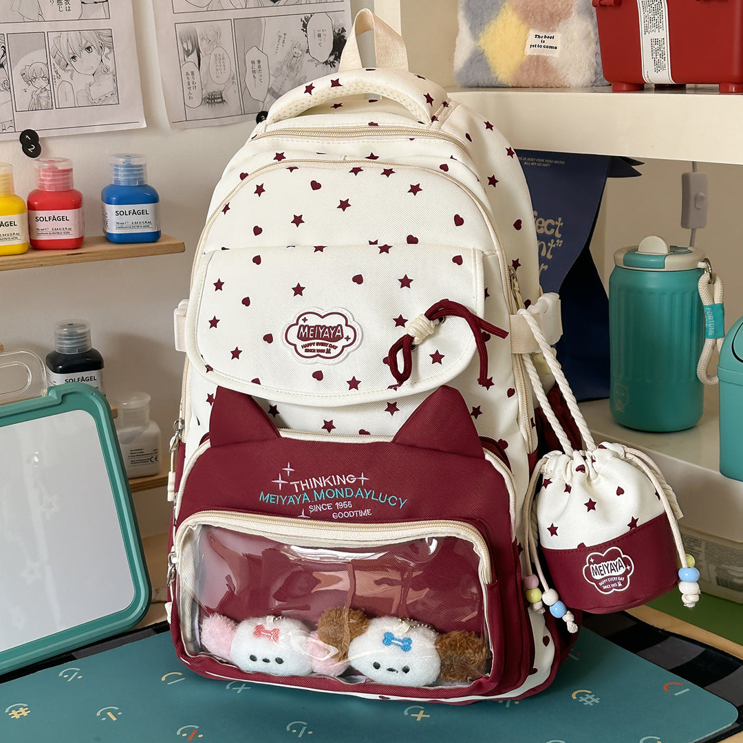 Stylische Wasserfeste Sternmuster Rucksack Karnz