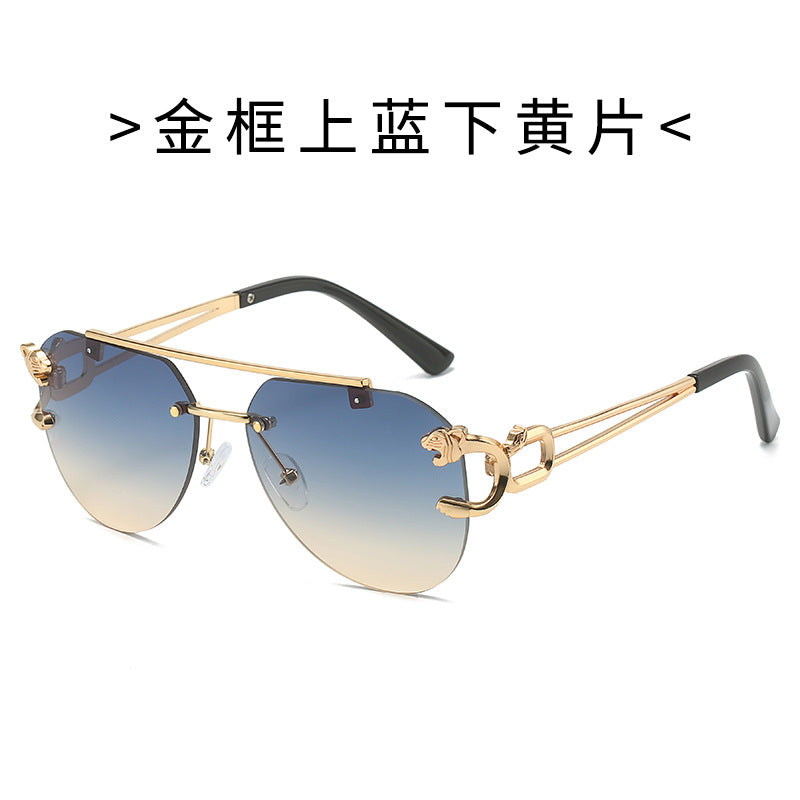 Damen Designer-Sonnenbrille mit elegantem Metallrahmen und polarisierenden Gläsern Karnz