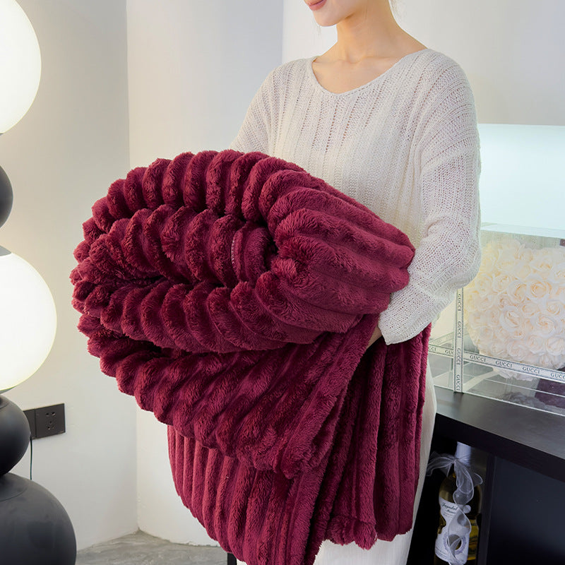 Damen Luxuriöse Plüschfleece-Decke