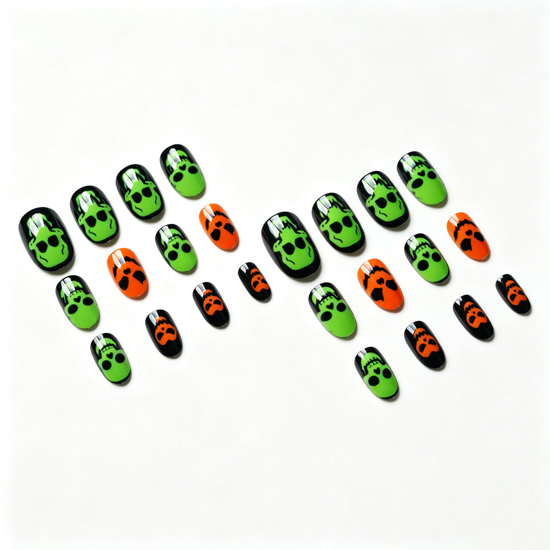 Halloween Skull-Themen Nagel Kunst Set