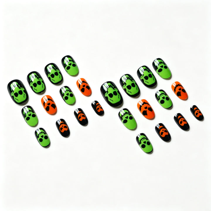 Halloween Skull-Themen Nagel Kunst Set