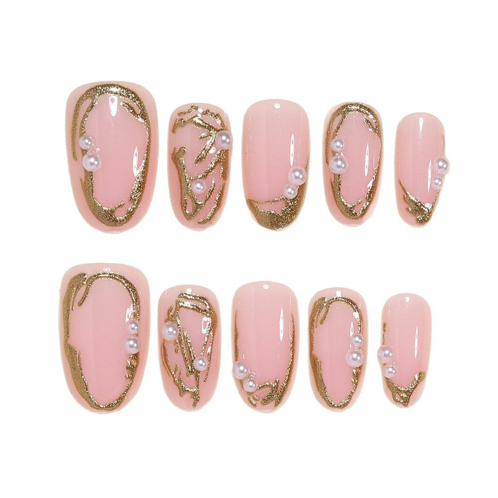 Elegantes Goldfolien-Nail Art Set Karnz