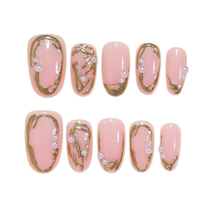 Elegantes Goldfolien-Nail Art Set Karnz