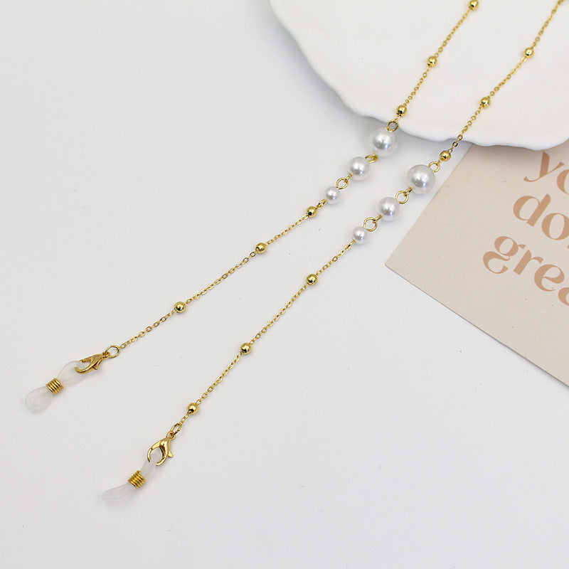 Elegante Perlen-Brillen-Kette Karnz