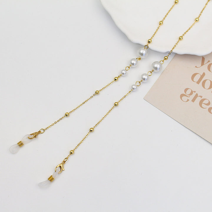 Elegante Perlen-Brillen-Kette Karnz