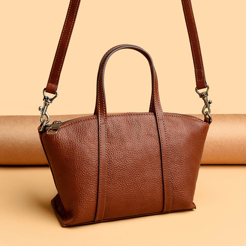 Texturierte Lederhandtasche Karnz