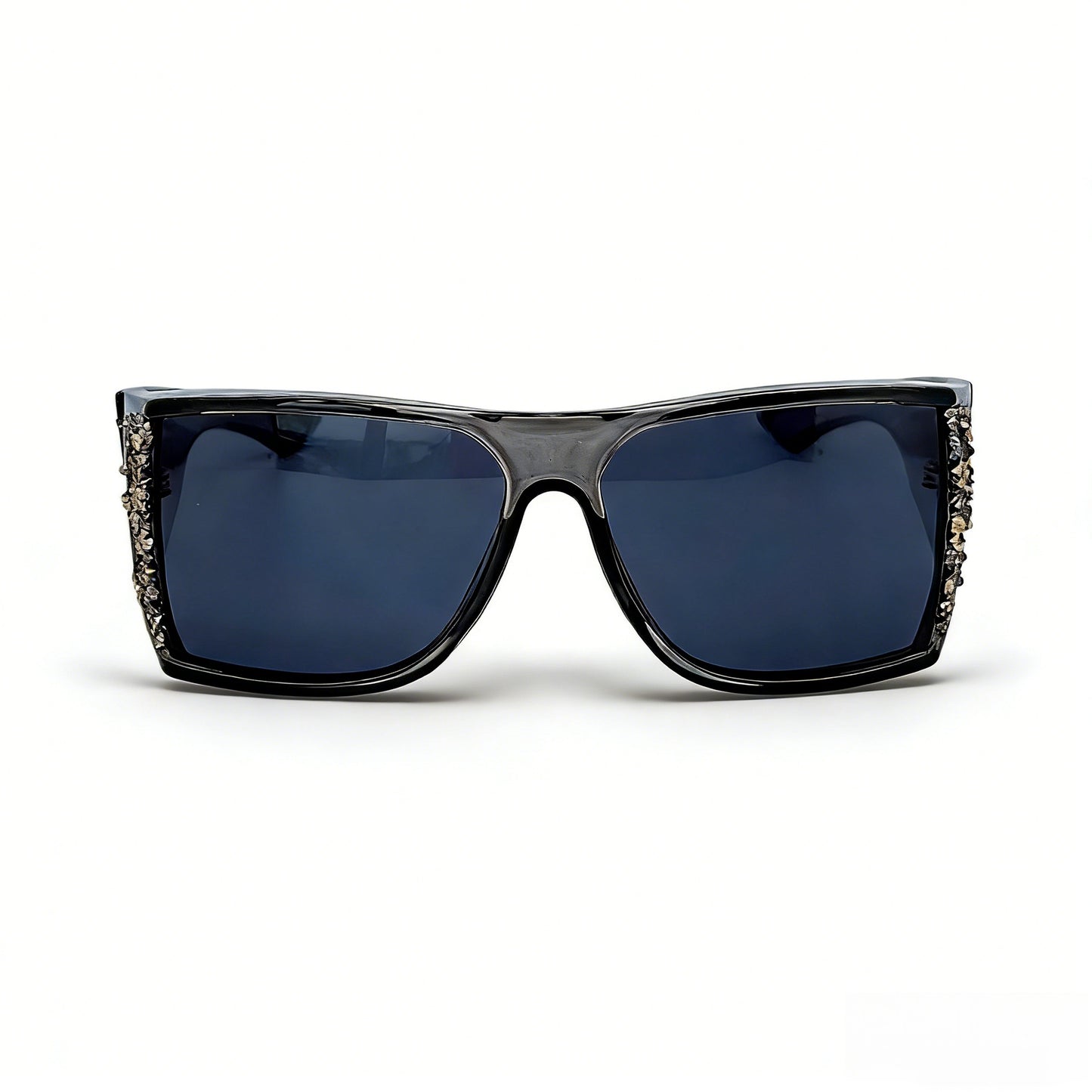 Damen Sportliche Sonnenbrille mit funkelnden Applikationen Karnz
