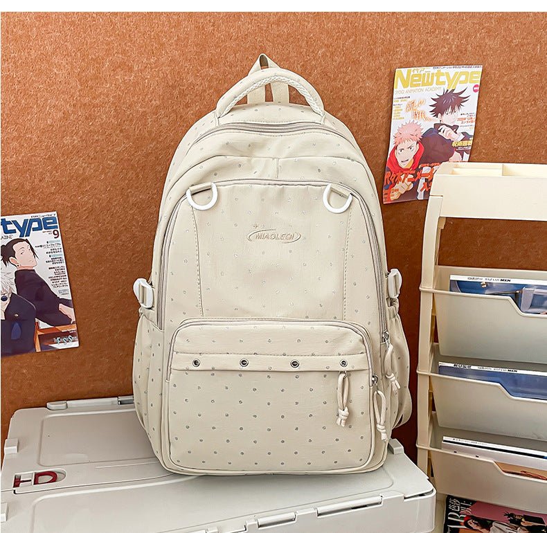 Stylischer Mehrfach-Taschen Rucksack mit niedlichen Accessoires Karnz