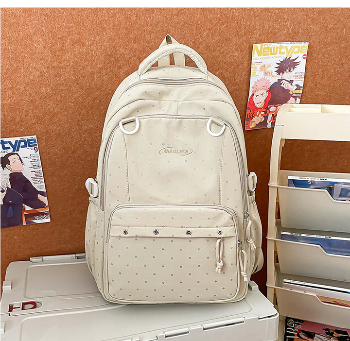 Stylischer Mehrfach-Taschen Rucksack mit niedlichen Accessoires Karnz
