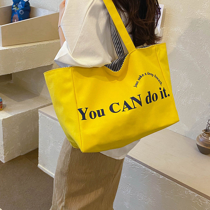 Gestreifter Canvas-Shopper