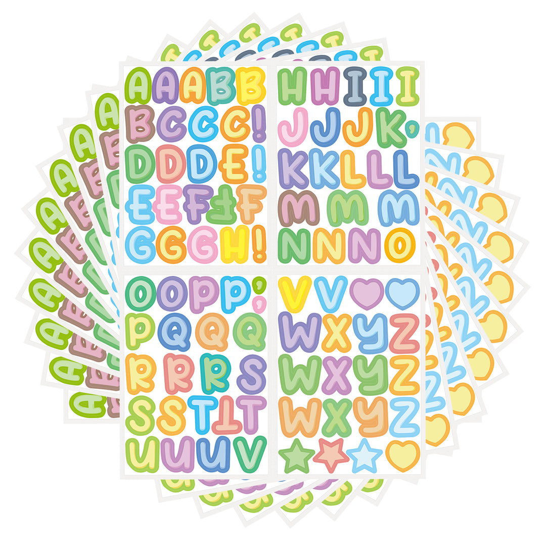 Farbige Alphabet Sticker Set Karnz