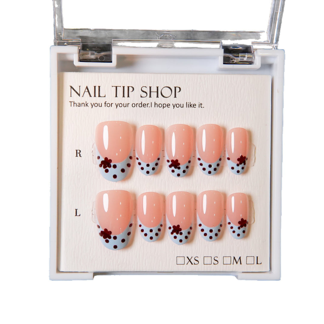 Dekorative Press-On Nageltips mit Blumenmustern