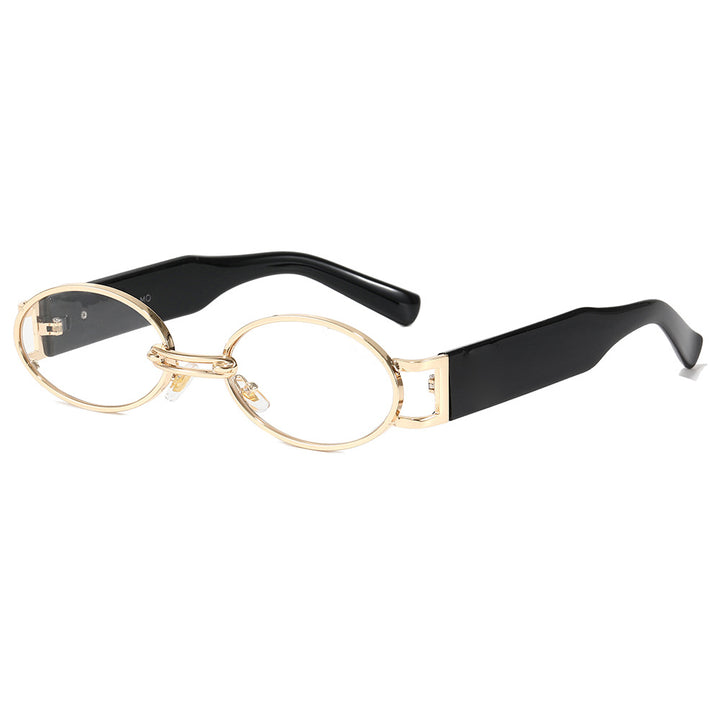 Damen modische Sonnenbrille im ovalen Design Karnz