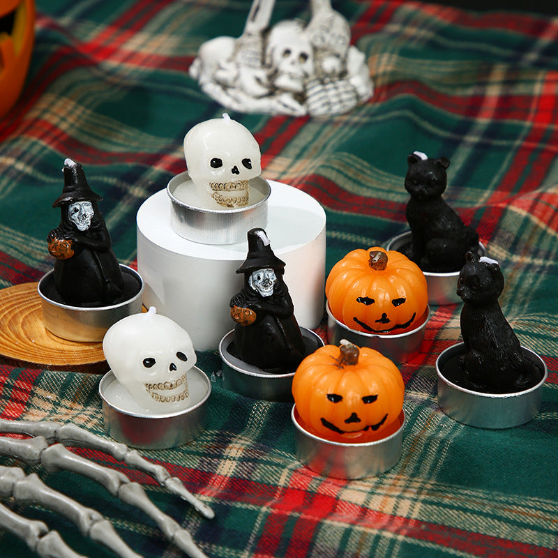 Halloween Duftende Hexen Skelett Teelicht Kerzen Trio