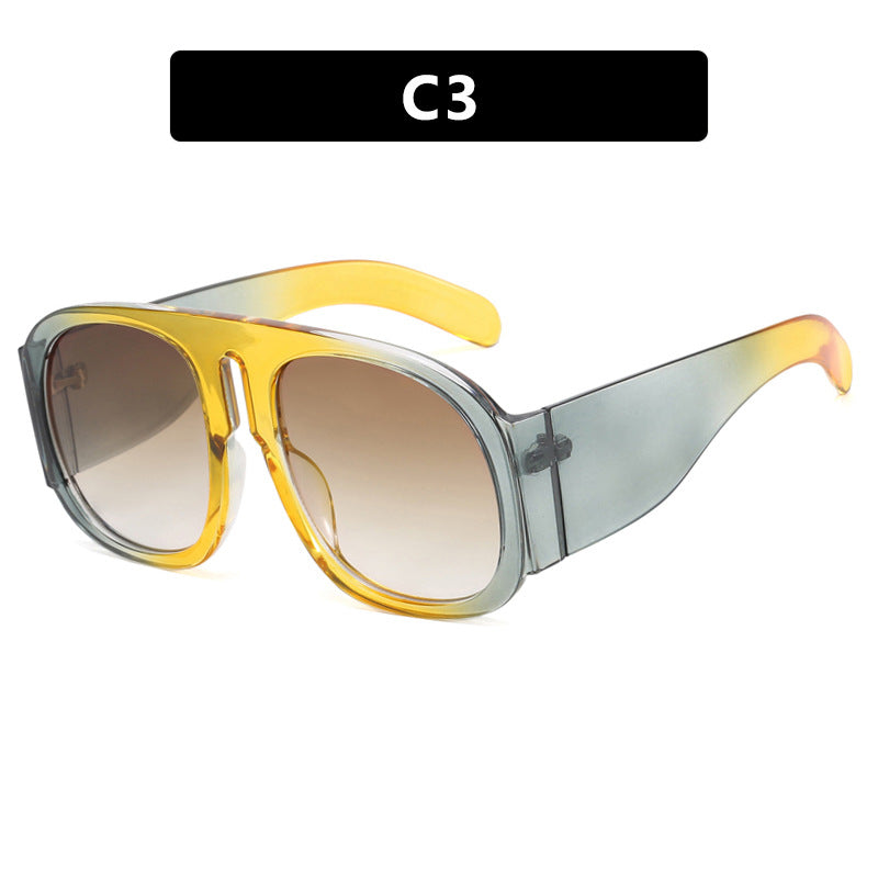 Damen oversized Sonnenbrille mit breitem Rahmen und hoher UV-Schutz Karnz