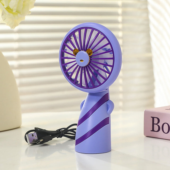 Damen Tragbarer USB Handventilator mit ergonomischem Design und integrierter LED-Beleuchtung Karnz