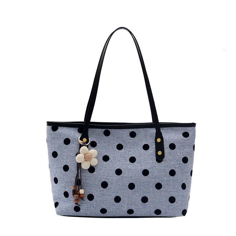 Stylische gepunktete Canvas-Tote-Tasche