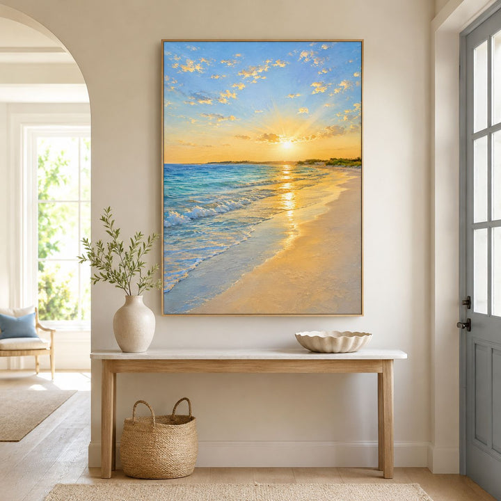 Küsten Sonnenuntergang Leinwand Kunst