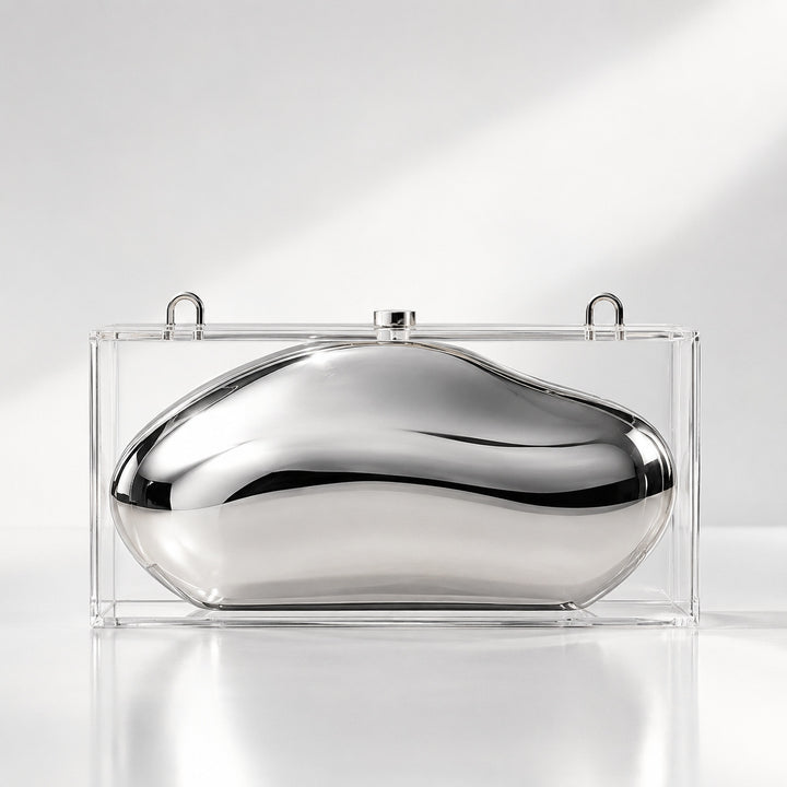 Moderne Skulpturaler Acryl-Clutch