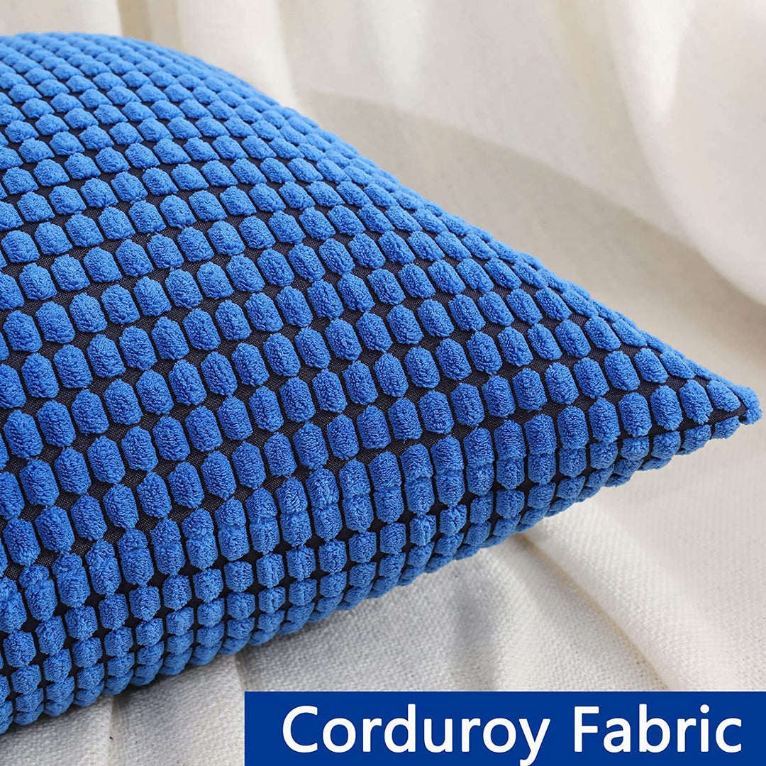 Strukturierte Waffelgewebe Baumwolle Lenden- und quadratische Kissenbezüge Set