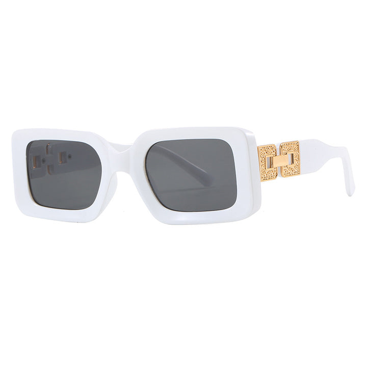 Damen Polygone Sonnenbrille mit glamourösem Verzierungsrahmen Karnz