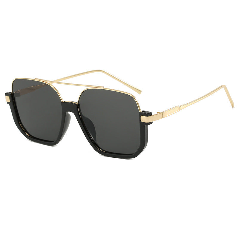 Damen Modische Sonnenbrille mit geschwungenem Metallrahmen und UV-Schutz Karnz