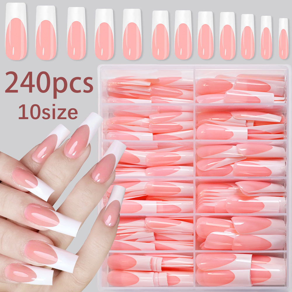 Premium French Tip Press-On Nail Kit Karnz