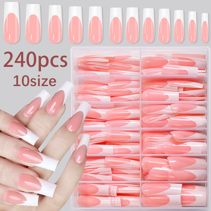 Premium French Tip Press-On Nail Kit Karnz