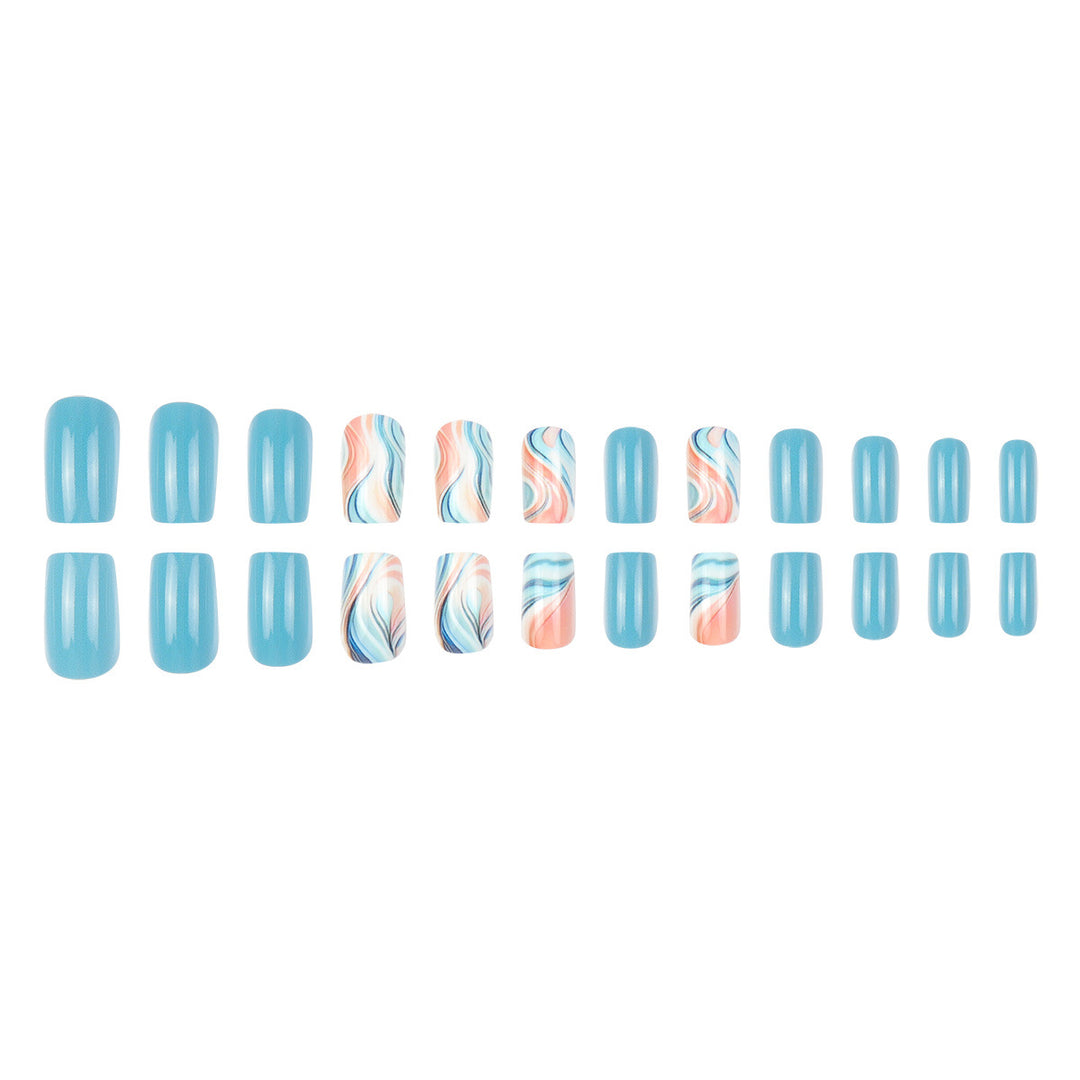 Marmor-Effekt Press-On Nagel Set Karnz