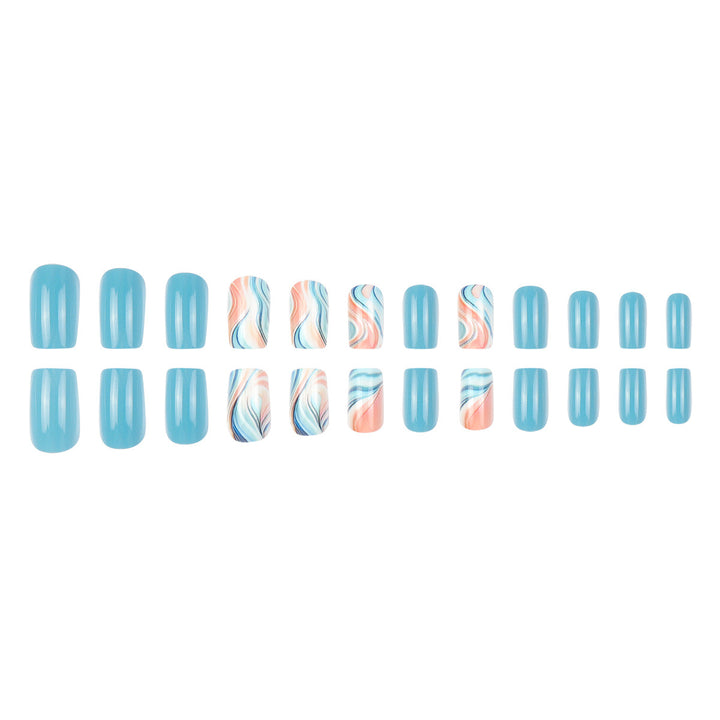 Marmor-Effekt Press-On Nagel Set Karnz