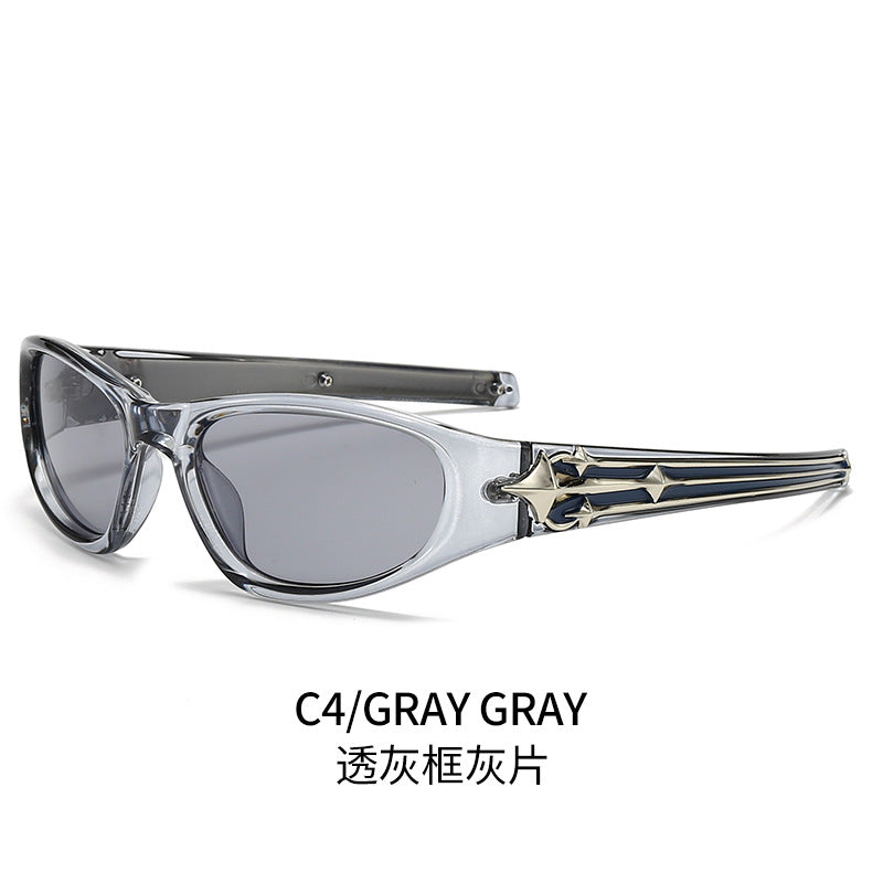 Damen Sportliche Sonnenbrille im modernen Design mit stylischem Metallrahmen Karnz