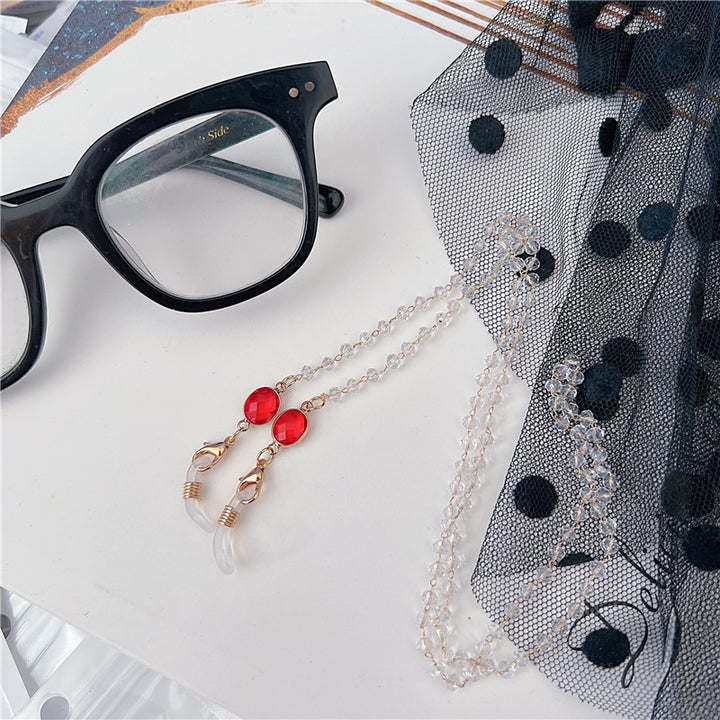 Stylische Perlen-Brillen Kette Karnz