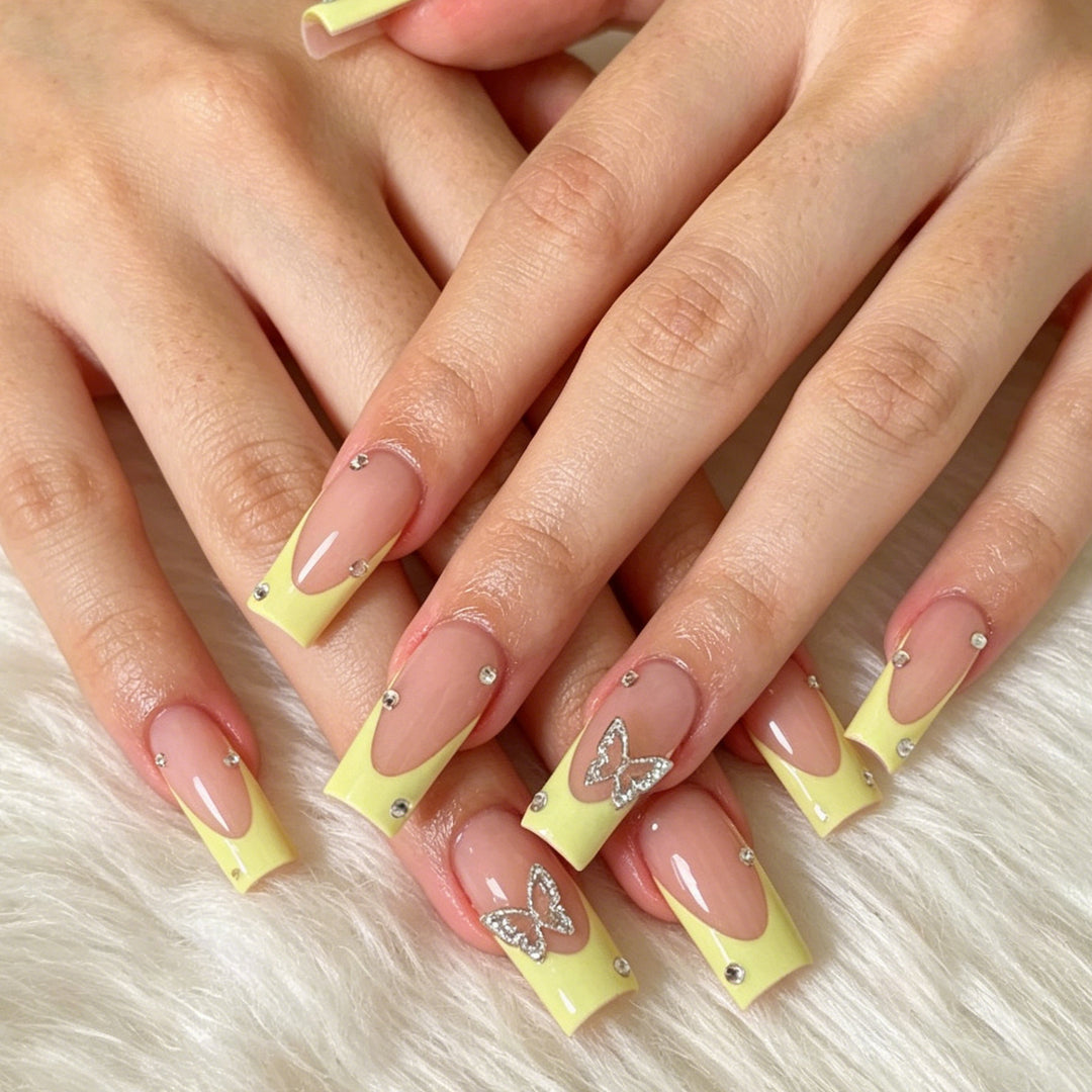 Elegante Schmetterling-Thema Acryl-Nagelkunst-Erweiterungen Karnz