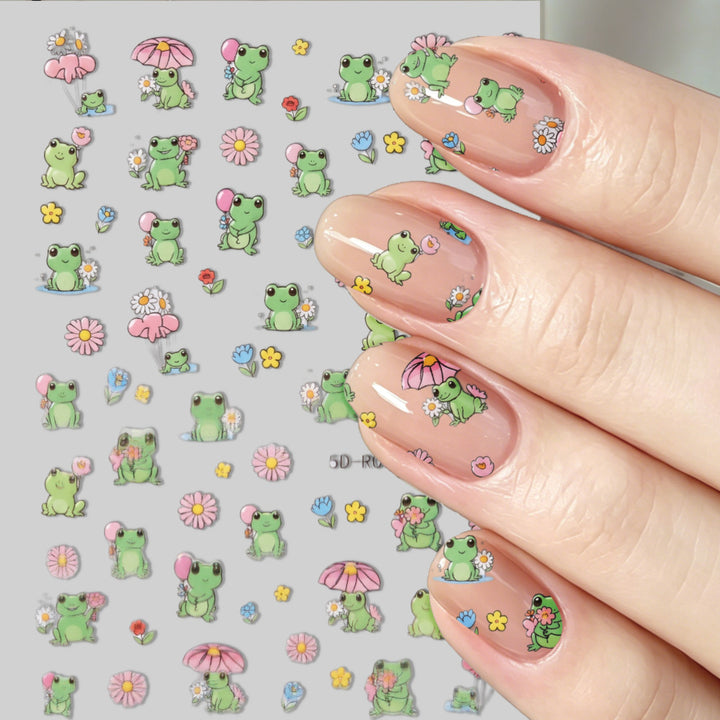 Niedliche Elefant Nagelkunst Aufkleber