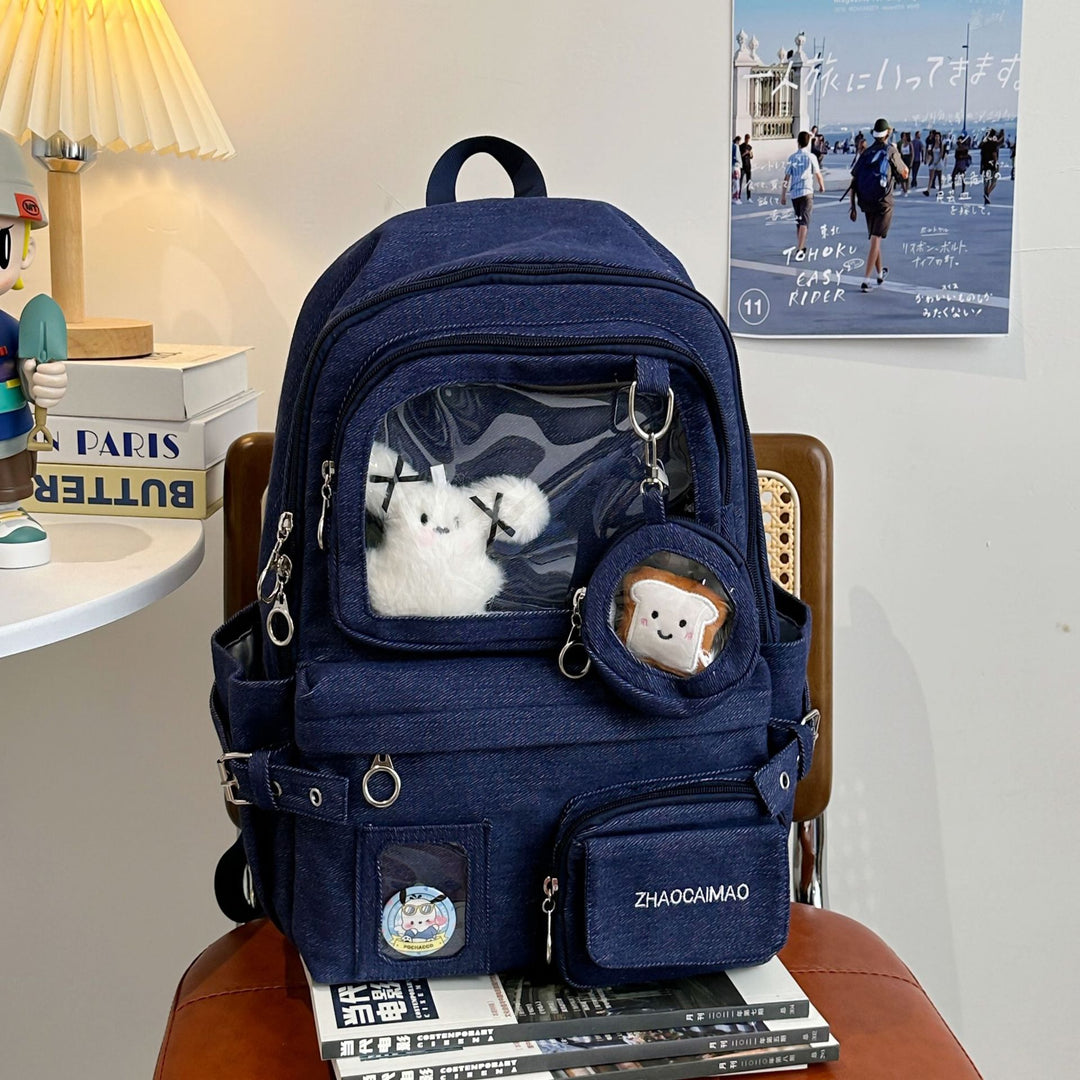 Stylischer multifunktionaler transparenter Rucksack