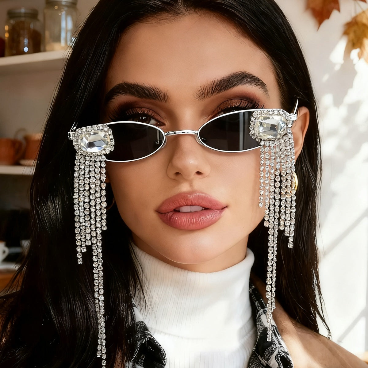 Damen Fashion-Sonnenbrille mit funkelndem Schmuckdetail Karnz