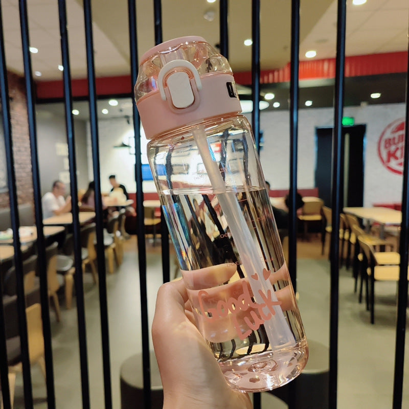 Damen Ergonomische Trinkflasche mit integriertem Strohhalm Karnz