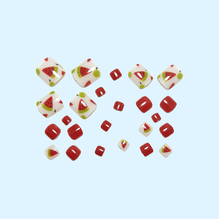 Kunstnägel mit Fruchtigem Wassermelonen-Design Karnz